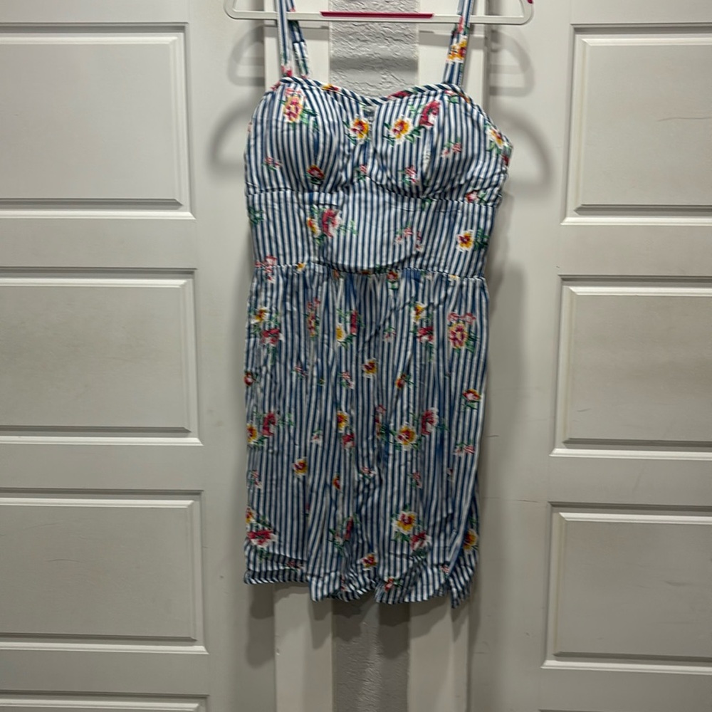 Blue floral summer dress